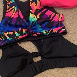 2 pink brand swimsuit tops size S/M worn 1 time $20 plus shipping for both